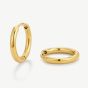 D.Louise 14ct Yellow Gold Plated Stainless Steel Essential Extra Small Hoop Earrings GE-067