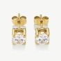 D.Louise Yellow Gold Tone Plated Stainless Steel Tennis Stud Earrings YBE-12-06