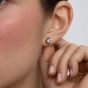 D.Louise Yellow Gold Tone Plated Stainless Steel Tennis Stud Earrings YBE-12-06