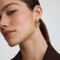 D.Louise Yellow Gold Tone Plated Stainless Steel Rope Knot Stud Earrings NAE-14