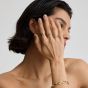 D.Louise Yellow Gold Tone Plated Stainless Steel Textured Band Ring GR-040