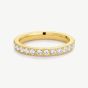 D.Louise Yellow Gold Tone Plated Stainless Steel Cubic Zirconia Eternity Ring GR-036