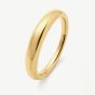 D.Louise Yellow Gold Tone Plated Stainless Steel Dome Ring YBR-005