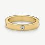 D.Louise Yellow Gold Tone Plated Stainless Steel Cryctal Eternity Stacking Ring YBR-007