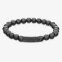 Tommy Hilfiger Black Logo Onyx Beaded Bracelet 2790581
