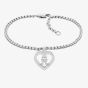 Tommy Hilfiger Monogram Hearts Ladies Silver Heart Charm Bracelet 2780920