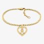 Tommy Hilfiger Monogram Hearts ladies Gold Heart Charm Bracelet 2780921