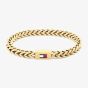 Tommy Hilfiger Gold Tone Braided Logo Clasp Bracelet 2790648