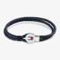 Tommy Hilfiger Bruce Braided Blue Leather Bracelet 2790656