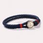 Tommy Hilfiger Nautical Blue Double Braided Leather Bracelet 2790691