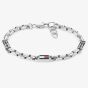 Tommy Hilfiger 3D Flag Metal Silver Tone Bracelet 2790674