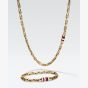 Tommy Hilfiger Yellow Gold Tone Plated Stainless Steel Rectangle Belcher Chain Bracelet 2790750