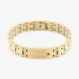 Tommy Hilfiger Oxford Yellow Gold Tone Plated Stainless Steel ID Bar Link Bracelet 2790733