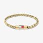 Tommy Hilfiger Yellow Gold Tone Plated Stainless Steel Plaited Chain Bracelet 2790744