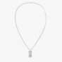 Tommy Hilfiger Mens Jameson Silver Dog Tag Necklace 2790627