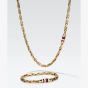 Tommy Hilfiger Yellow Gold Tone Plated Stainess Steel Logo Clasp Chain 2790746