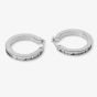 Tommy Hilfiger Silver Crystal Logo Hoop Earrings 2780205