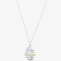 Sterling Silver & Yellow Gold Plated Cubic Zirconia Bee Hive Pendant Necklace BTH6-SL-CZ YGP