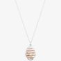 Sterling Silver & Rose Gold Plated Cubic Zirconia Bee Hive Pendant Necklace BTH7-SL-CZ RGP