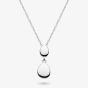 Kit Heath Sterling Silver Coast Pebbles Twin Droplet Necklace 90186RP