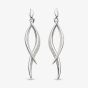 Kit Heath Sterling Silver Entwine Twine Twist Cubic Zirconia Pave Drop Earrings 50225CZ