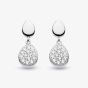 Kit Heath Sterling Silver Coast Pebble Glisten Cubic Zirconia Pave Drop Earrings 60188CZ