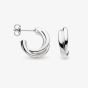 Kit Heath Sterling Silver Bevel Trilogy Hoop Earrings 6166RP