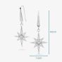 Kit Heath Silver Celeste North Star Dropper Earrings 50457CZ