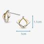 Kit Heath Alicia Golden Petite Stud Earrings 40019GRP