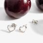 Kit Heath Love Silver Heart Stud Earrings 40530RP