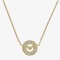 Emporio Armani Gold Tone Round Logo Coin Necklace EG3628710