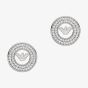 Emporio Armani Silver Round Eagle Cubic Zirconia Stud Earrings EG3587040