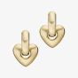 Emporio Armani Gold Tone Heart Pendant Hoop Earrings EGS3266710