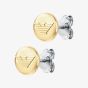 Emporio Armani Yellow Gold Tone Plated Stainless Steel Eagle Logo Stud Earrings EGS3436710
