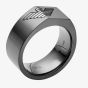 Emporio Armani Heritage Dark Stainless Steel Logo Ring EGS2642060 