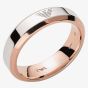 Emporio Armani Two Tone Logo Band Ring EG3510040 