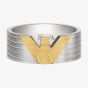 Emporio Armani Stainless Steel Gold Plated Etched Eagle Ring EGS3076040