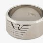 Emporio Armani Mens Stainless Steel Logo Band Ring EGS3166040 U