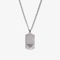 Emporio Armani Mens Silver Dog Tag Necklace EGS3125040