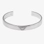 Emporio Armani Mens Silver Open Torque Logo Bangle EGS3127040