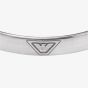Emporio Armani Mens Silver Open Torque Logo Bangle EGS3127040