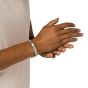 Emporio Armani Mens Silver Open Torque Logo Bangle EGS3127040