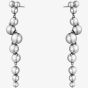 Georg Jensen Moonlight Grapes Long Dropper Sterling Silver Earrings 10019040
