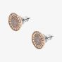 Fossil Halo Rose Gold-Tone Stud Earrings JF03263791