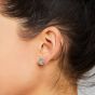 Fossil Halo Rose Gold-Tone Stud Earrings JF03263791