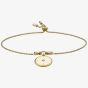Fossil Georgia New Years Intentions Gold Tone Compass Slider Bracelet JF03933710