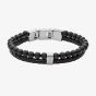 Fossil Townsman Vintage Multi Strand Black Bracelet JF02763040