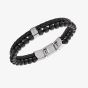 Fossil Townsman Vintage Multi Strand Black Bracelet JF02763040