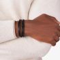 Fossil Townsman Multi Strand Black Leather Bracelet JF03098001