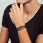 Fossil Townsman Multi Strand Black Leather Bracelet JF03322040